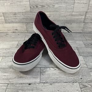 Vans Shoes Mens Size 6.5 Womans 8 Burgundy Canvas Low Top Skate Sneakers
